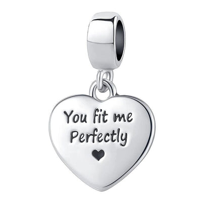 Multicoloured Puzzle Heart Dangle Charm - bellissi