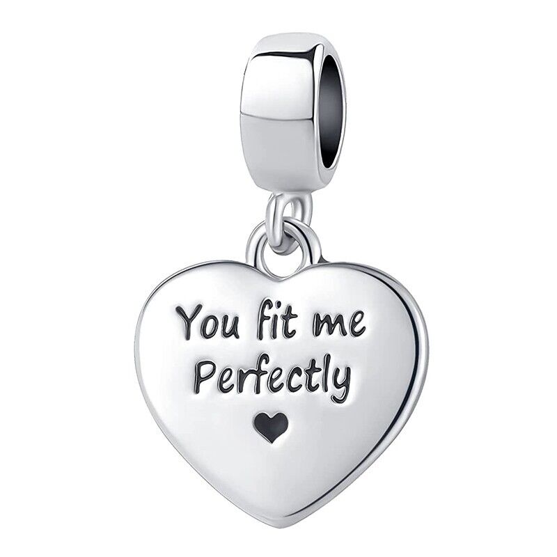 Multicoloured Puzzle Heart Dangle Charm - bellissi