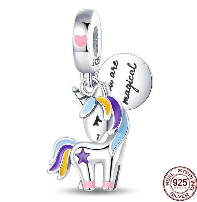 Multicoloured Unicorn Changing Colour Charm - bellissi