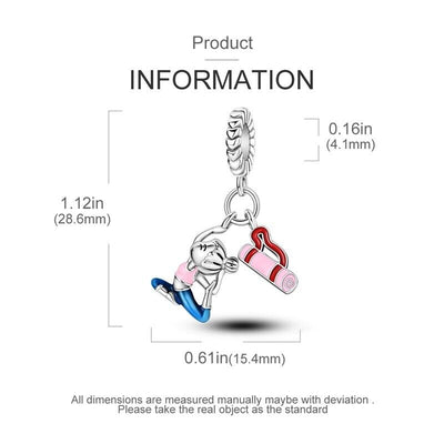Multicoloured Yoga Mat & Girl Charm - bellissi