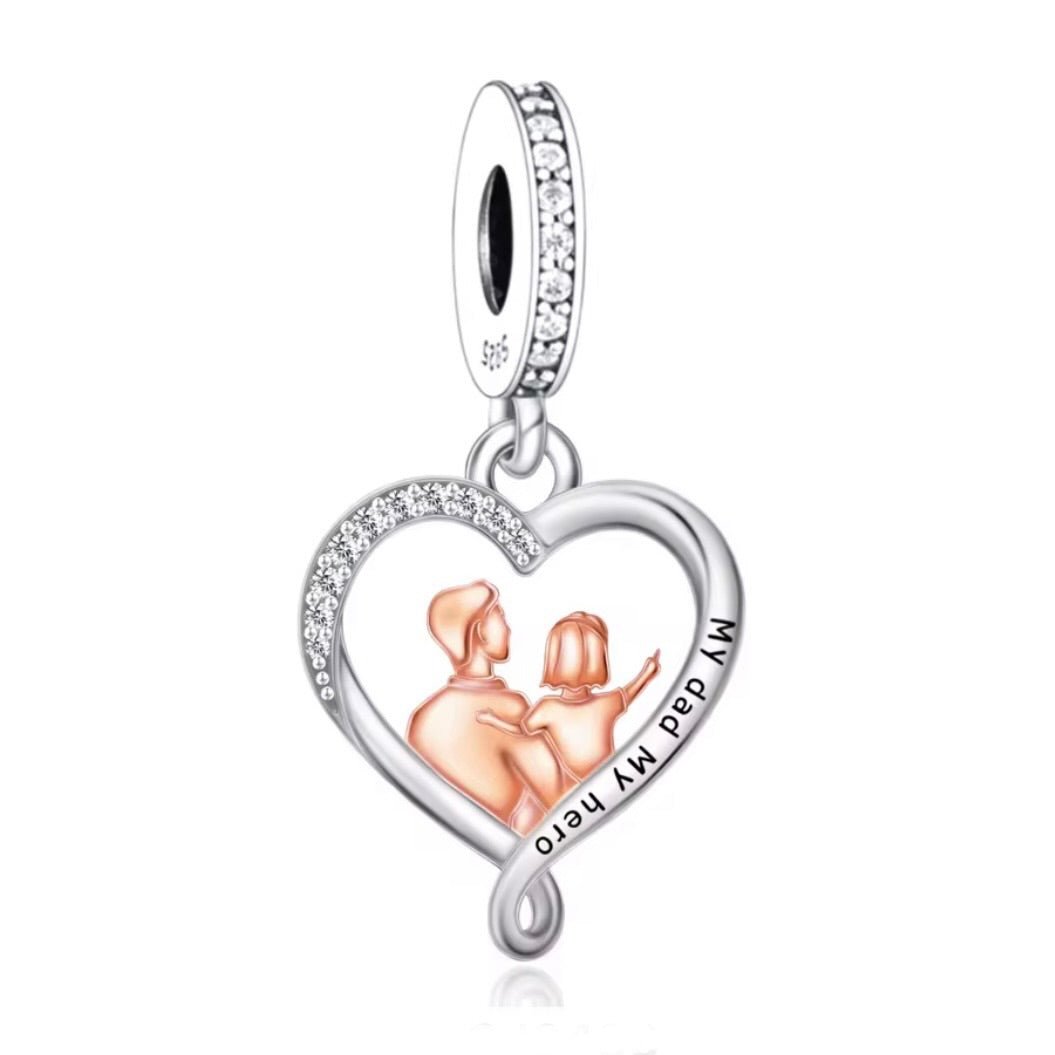 My Dad My Hero Charm - bellissi