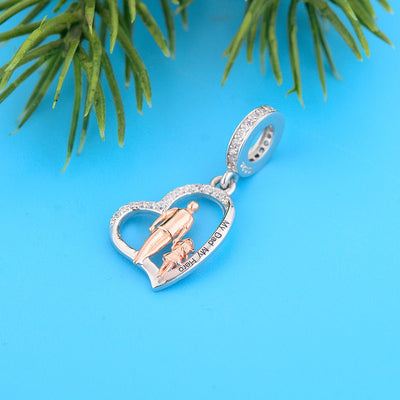 My Dad My Hero Heart Charm - bellissi