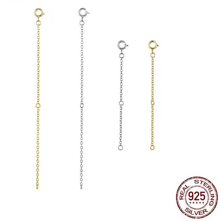 necklace extension chain — adjustable gold extender for customizing necklace length