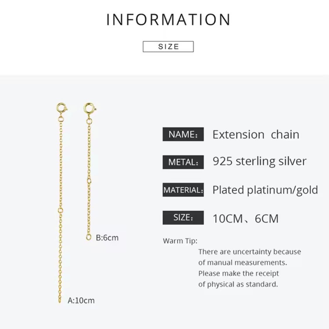 necklace extension chain — adjustable gold extender for customizing necklace length