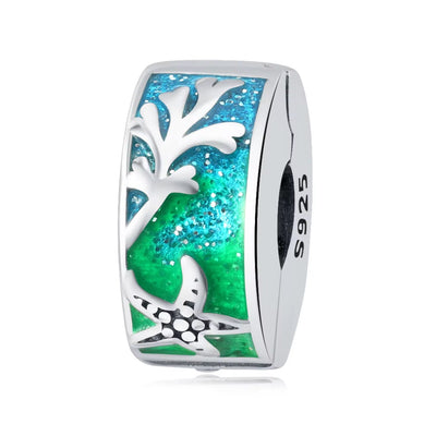 Oceanic Glow – Starfish & Seaweed Charm Clip - bellissi