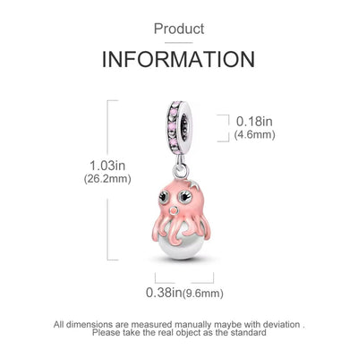 Octopus Glow in Dark Dangle Charm - bellissi