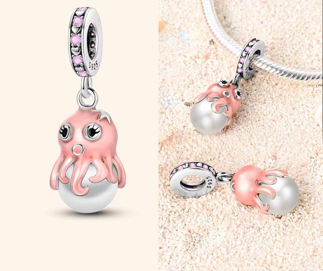 Octopus Glow in Dark Dangle Charm - bellissi