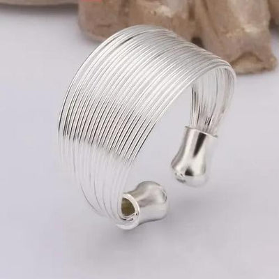 Open cute bangle bracelet earrings ring Set - bellissi