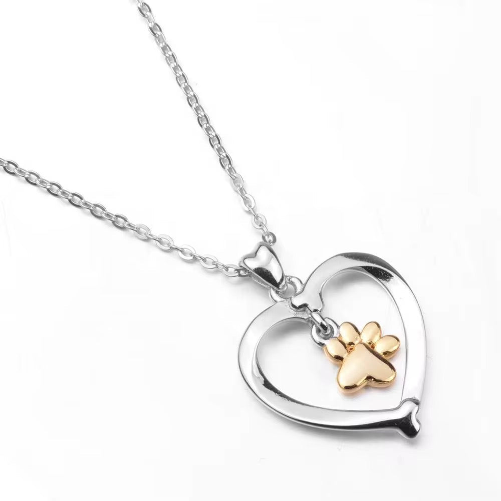 Paw Love Heart Necklace - bellissi