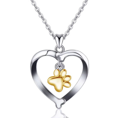 Paw Love Heart Necklace - bellissi