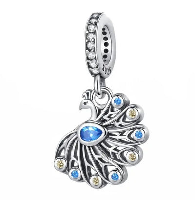 Peacock Dangle Charm - bellissi