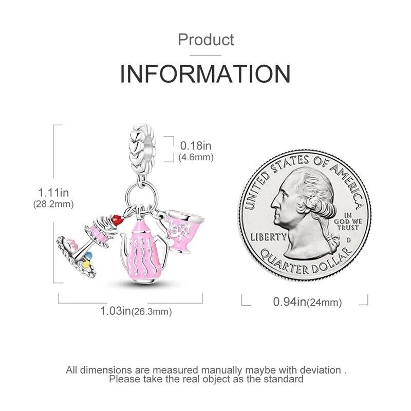 Pink Cake TeaPot Gift Charm - bellissi