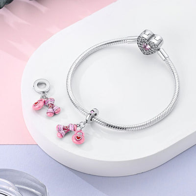 Pink Dumbbells & Kettlebell Gift Charm - bellissi