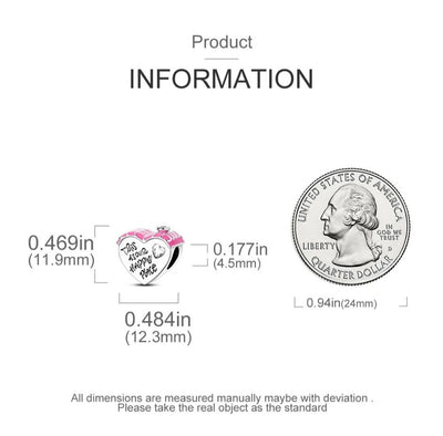 Pink Heart Home House Charm - bellissi