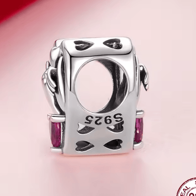 Pink Promise Heart Charm – Sterling Silver 925 Friendship & Love Bead - bellissi