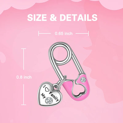 Pink Safety Pin - Clip Charm - bellissi