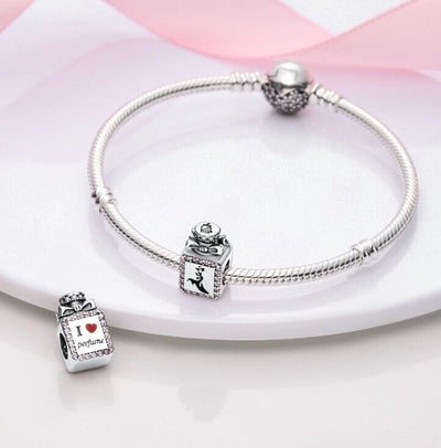 Pink Zircon Heart Perfume Charm - bellissi