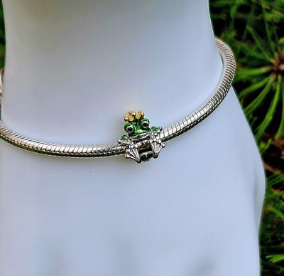 Prince Frog In A Crown Charm - bellissi