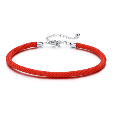 Red Cord Charm Bracelet - bellissi