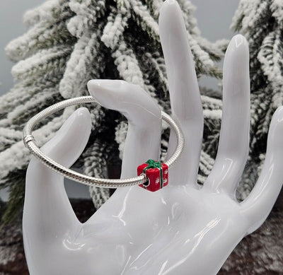 Red Gift With Snowflakes Charm - bellissi