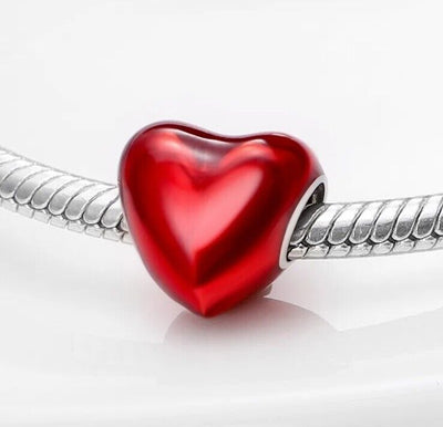 Red Heart Love Bead Charm - bellissi