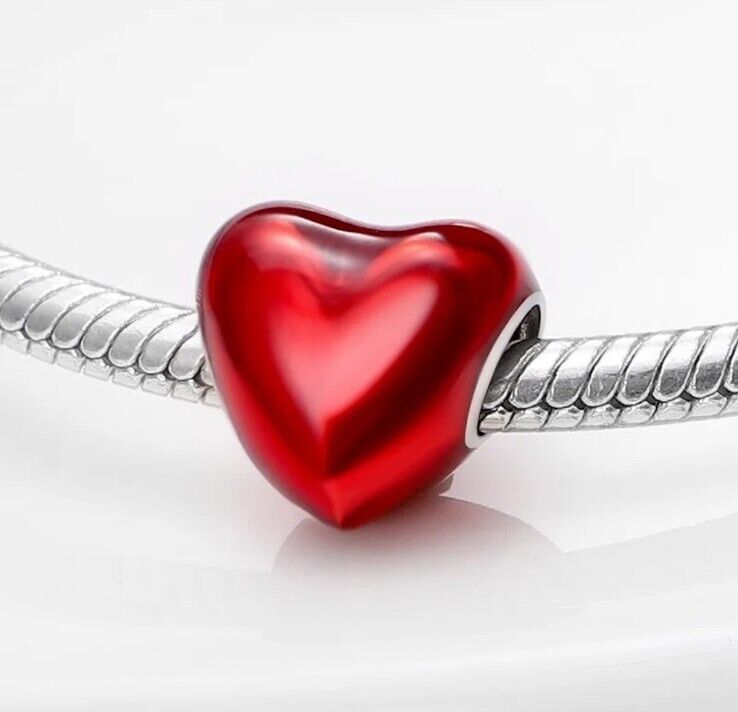 Red Heart Love Bead Charm - bellissi