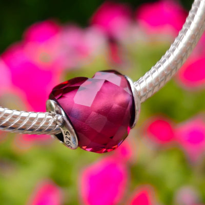 Red Heart Murano Glass Charm - bellissi
