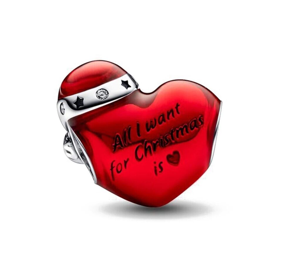 Red Heart & Santa Hat Charm - bellissi