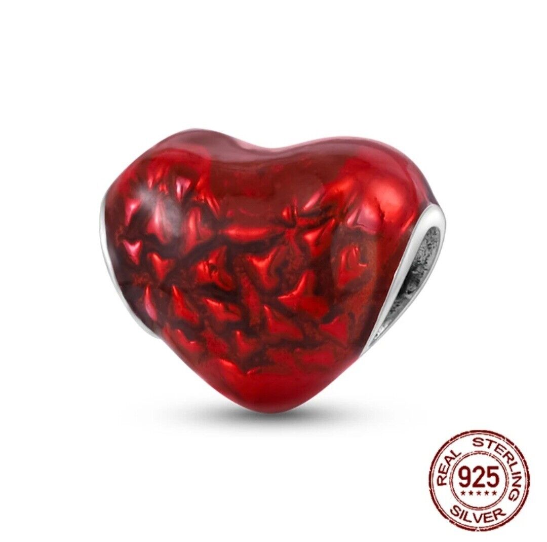Red Love Heart Charm - bellissi