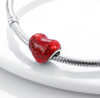 Red Love Heart Charm - bellissi