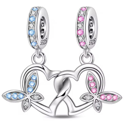 Hearts & Butterflies Dangle Charm