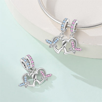 Hearts & Butterflies Dangle Charm