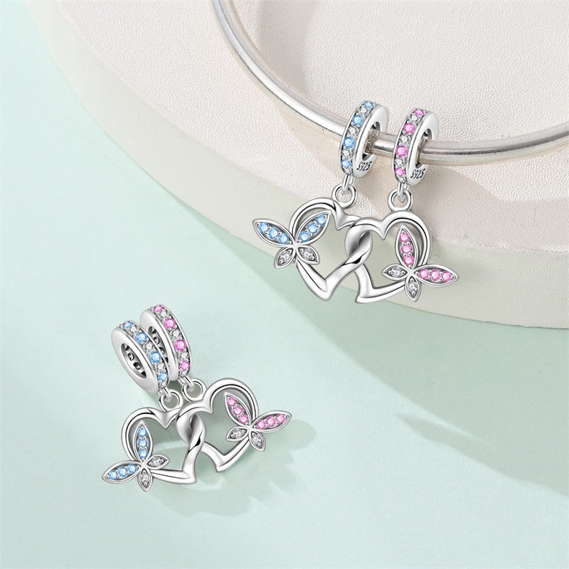 Hearts & Butterflies Dangle Charm