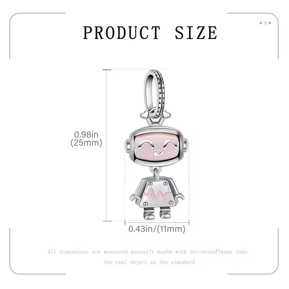 Robot Dangle Charm - bellissi