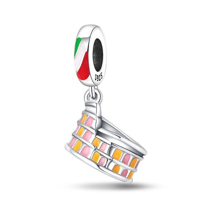 Rome Colosseum Love Italy Dangle Charm - bellissi