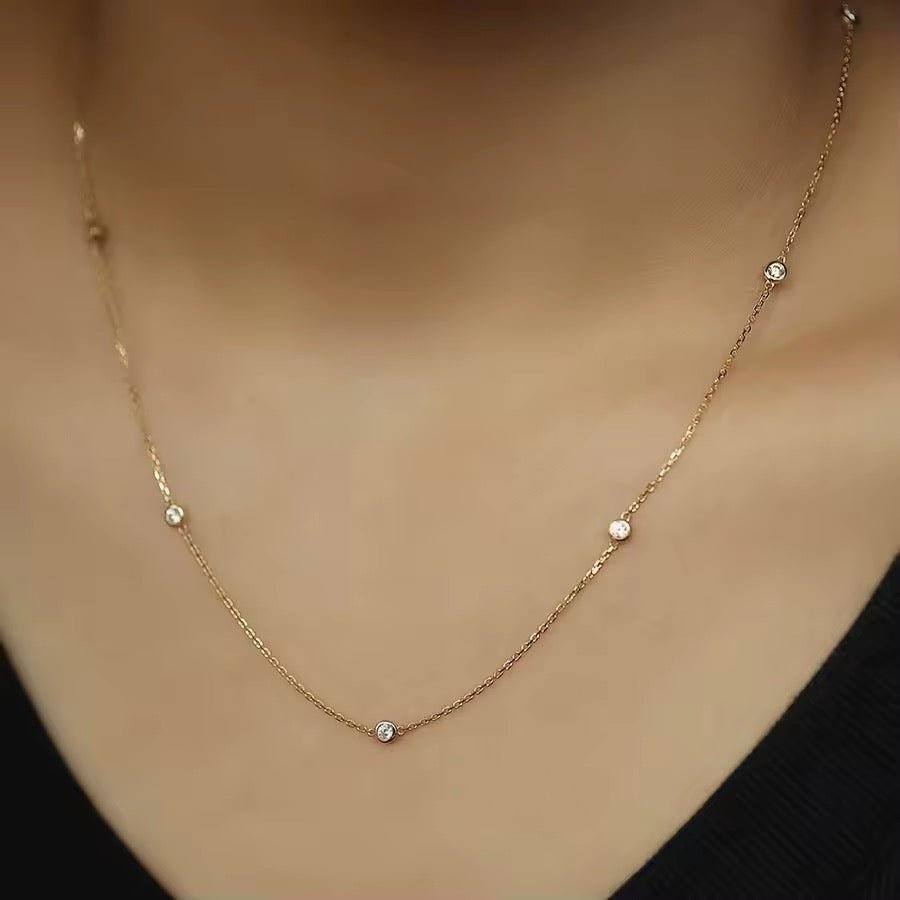 Round Zircon Necklace - bellissi