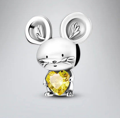 Micky Mouse With Heart Charm
