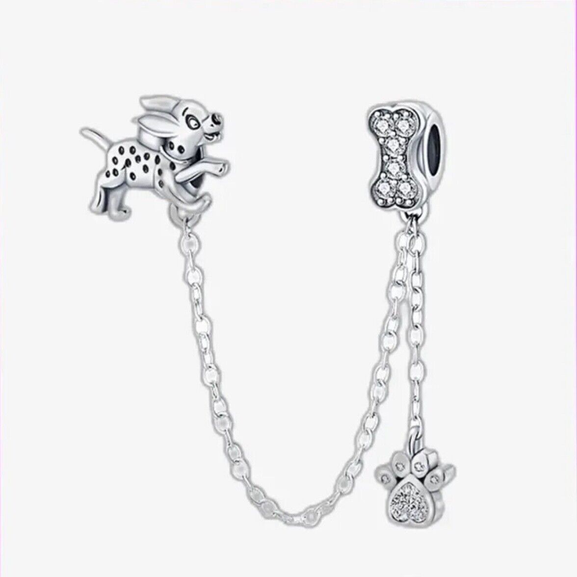 Safety Chain Dog & Bone Paw Charm - bellissi
