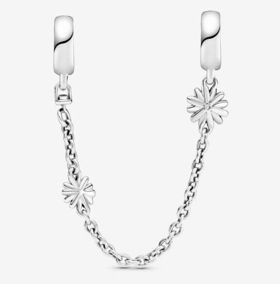 Safety Chain Flowers Silver - bellissi