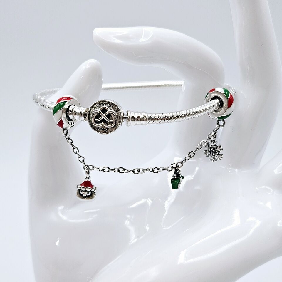 Safety Chain Santa & Present & Snowflake Charm - bellissi
