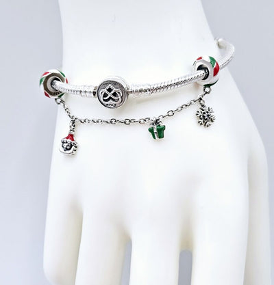 Safety Chain Santa & Present & Snowflake Charm - bellissi