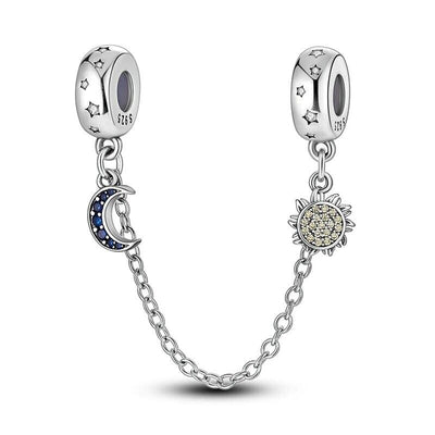 Safety Chain Sun and Moon Charm - bellissi