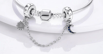 Safety Chain Sun and Moon Charm - bellissi