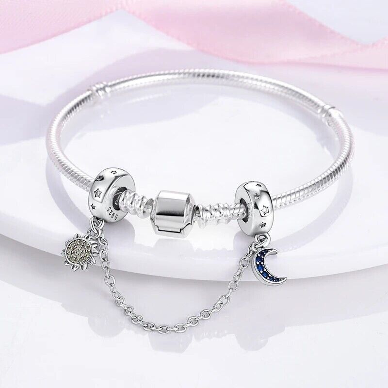 Safety Chain Sun and Moon Charm - bellissi