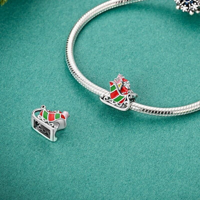 Santa in a Sleigh Charm - bellissi