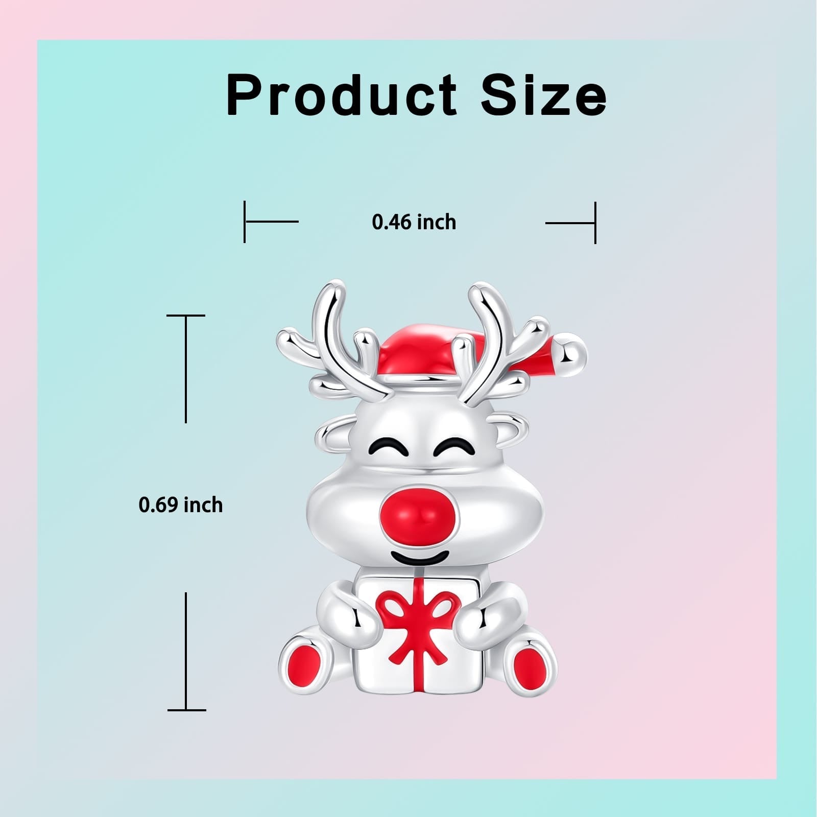 Santa Reindeer Holiday Charm - bellissi