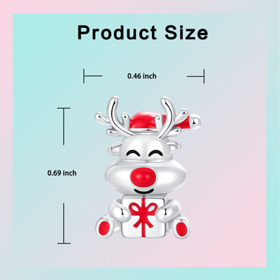 Santa Reindeer Holiday Charm - bellissi