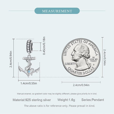 Ship Anchor Dangle Charm - bellissi