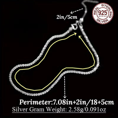 Silver Ankle Bracelet - bellissi