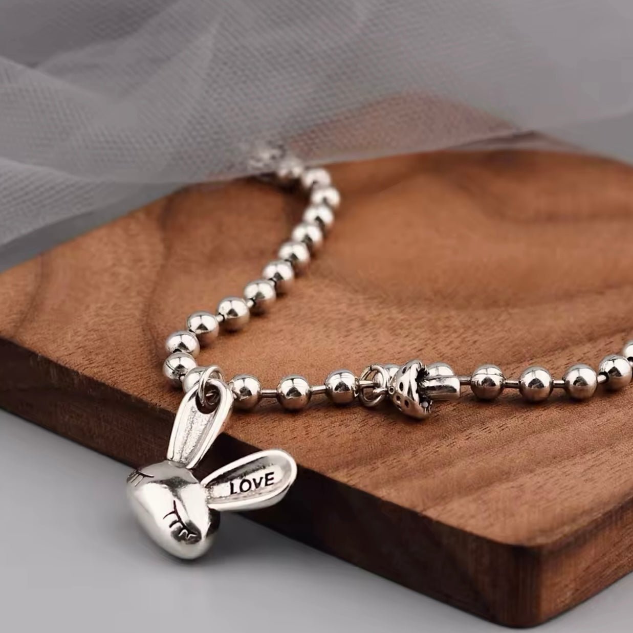 Silver Bunny Bracelet - bellissi